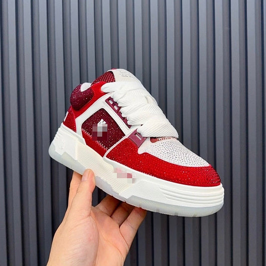 'Merica 1 Red Crystal Trainers - Sole Elegance